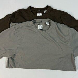 TWO Men's Geoffrey Beene Crew Neck Shirts MEDIUM